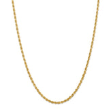 14K 26 Inch 3.35mm Diamond-cut Quadruple Rope Lobster Clasp Chain QTR025