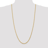 14K 26 Inch 3.35mm Diamond-cut Quadruple Rope Lobster Clasp Chain QTR025