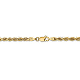14K 26 Inch 3.35mm Diamond-cut Quadruple Rope Lobster Clasp Chain QTR025