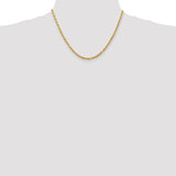 14K 26 Inch 3.35mm Diamond-cut Quadruple Rope Lobster Clasp Chain QTR025