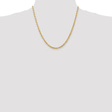 14K 26 Inch 3.35mm Diamond-cut Quadruple Rope Lobster Clasp Chain QTR025