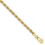 14K 26 Inch 3.35mm Diamond-cut Quadruple Rope Lobster Clasp Chain QTR025