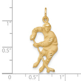 14k Hockey Player Charm C1228
