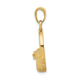14k Large Nantucket Basket Pendant C3335