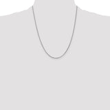 14K White Gold 14 inch 1.4mm Box with Lobster Clasp Chain WLB125