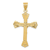 14k Two-tone Diamond-cut Crucifix Pendant C2000