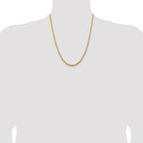 14K 26 inch 4.25mm Diamond-cut Rope with Lobster Clasp Chain 033L
