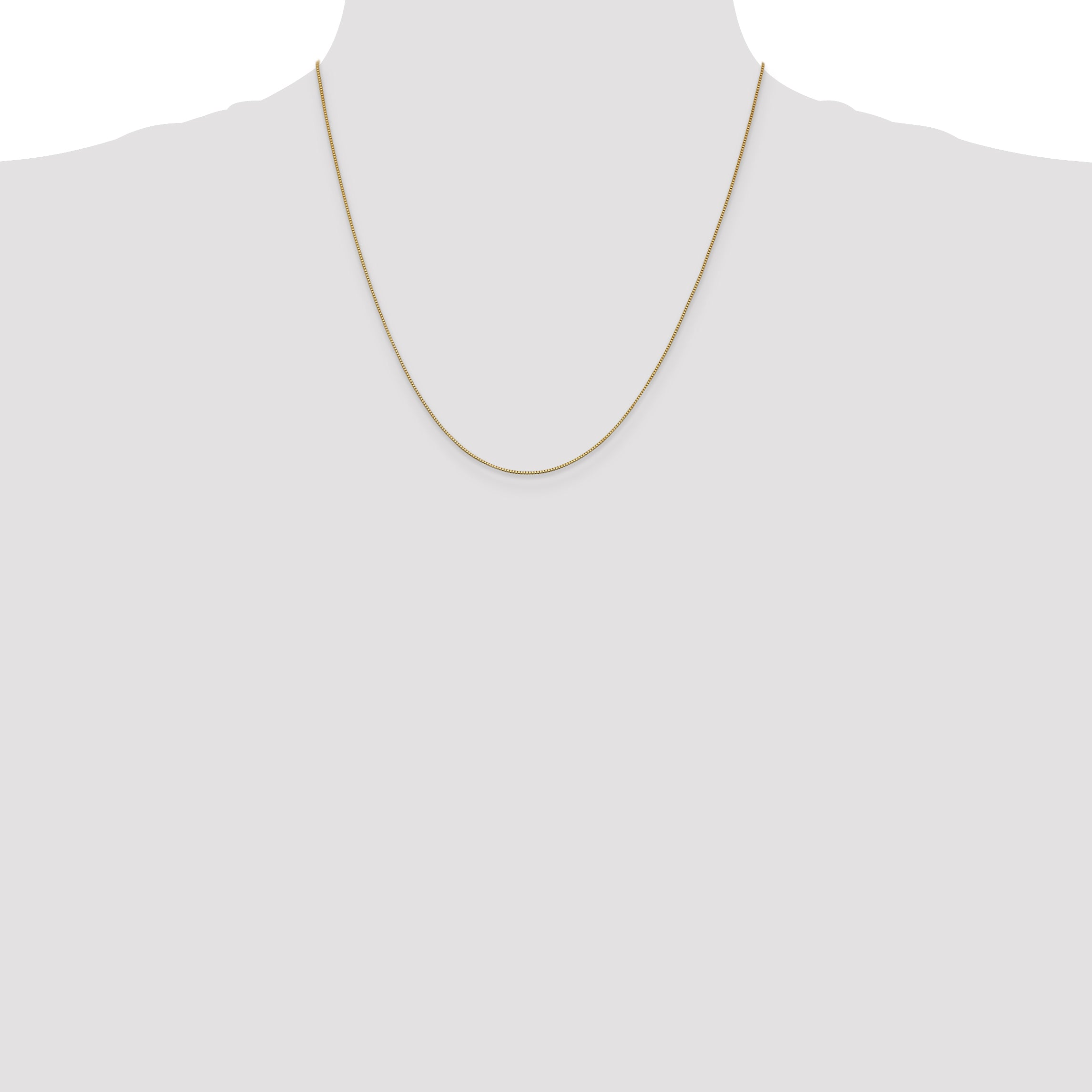 14K 14 inch .7mm Box with Lobster Clasp Chain BOX075