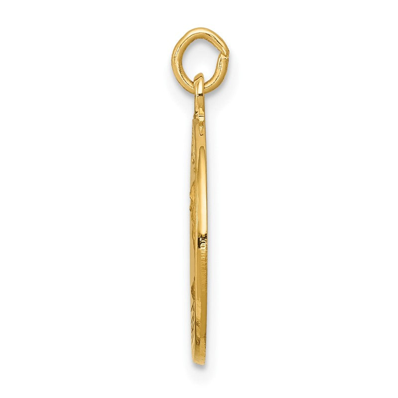 14k Polished and Satin Solid Saint Andrew Medal Charm XR411