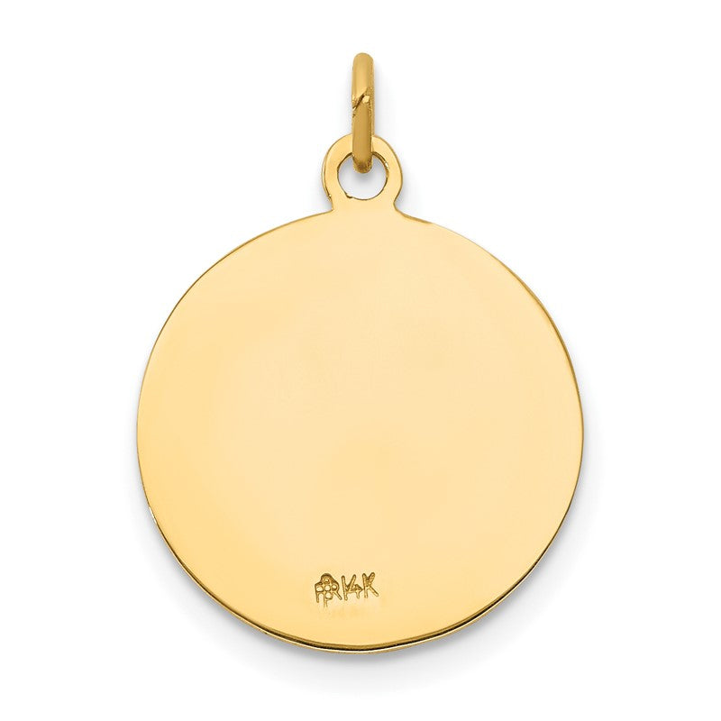 14k Polished and Satin Solid Saint Andrew Medal Charm XR411