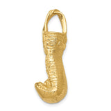 14K Hollow Polished 3-D Large Boxing Glove Pendant C2645