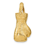 14K Hollow Polished 3-D Large Boxing Glove Pendant C2645