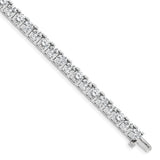 14k White Gold Complete 17 carat Round AAA Diamond 4-prong 7 inch Tennis Bracelet X2048WAAA