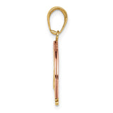 14k Two-tone with White Rhodium FOLLOW YOUR DREAMS Rainbow Charm K2351