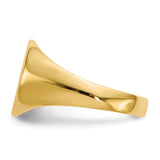 14k 10.5x11.0mm Closed Back Signet Ring RS277