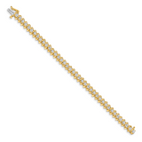 14k Complete 3.72 carat Round A Diamond Fancy Spiral 7 inch Tennis Bracelet X2005A