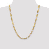 14K 26 inch 5.5mm Concave Open Figaro with Lobster Clasp Chain LFG140