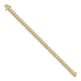 14k Complete 5 carat Round AA Diamond Fancy Spiral 7 inch Tennis Bracelet X2006AA