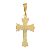14k Fleur De Lis Cross Pendant C1955