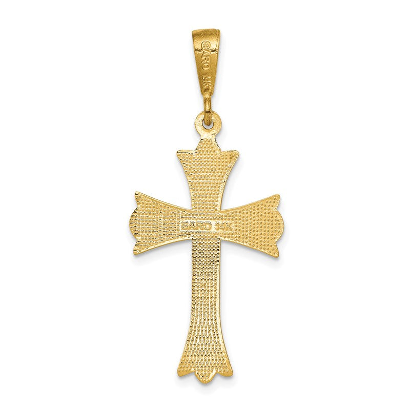 14k Fleur De Lis Cross Pendant C1955
