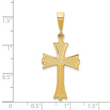 14k Fleur De Lis Cross Pendant C1955