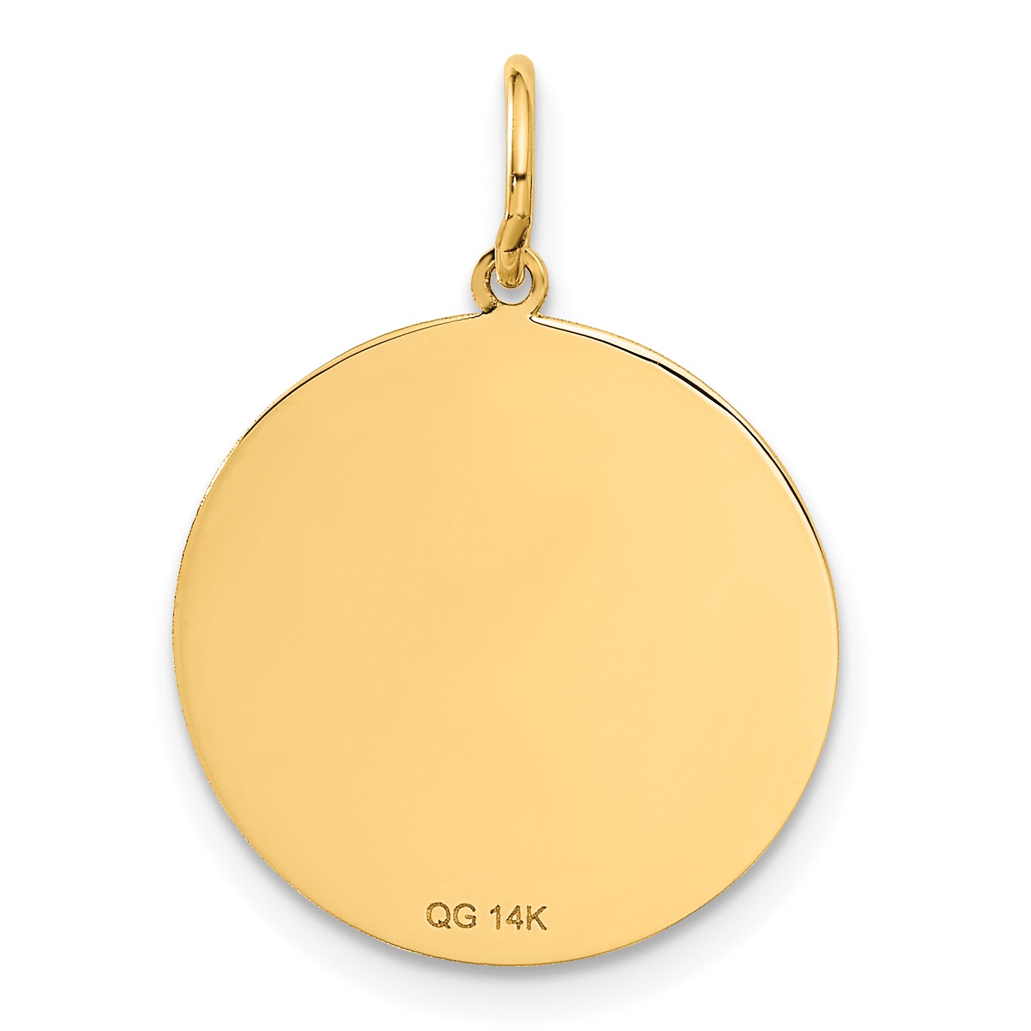 14k GRADUATION DAY Engravable Disc Charm A1076