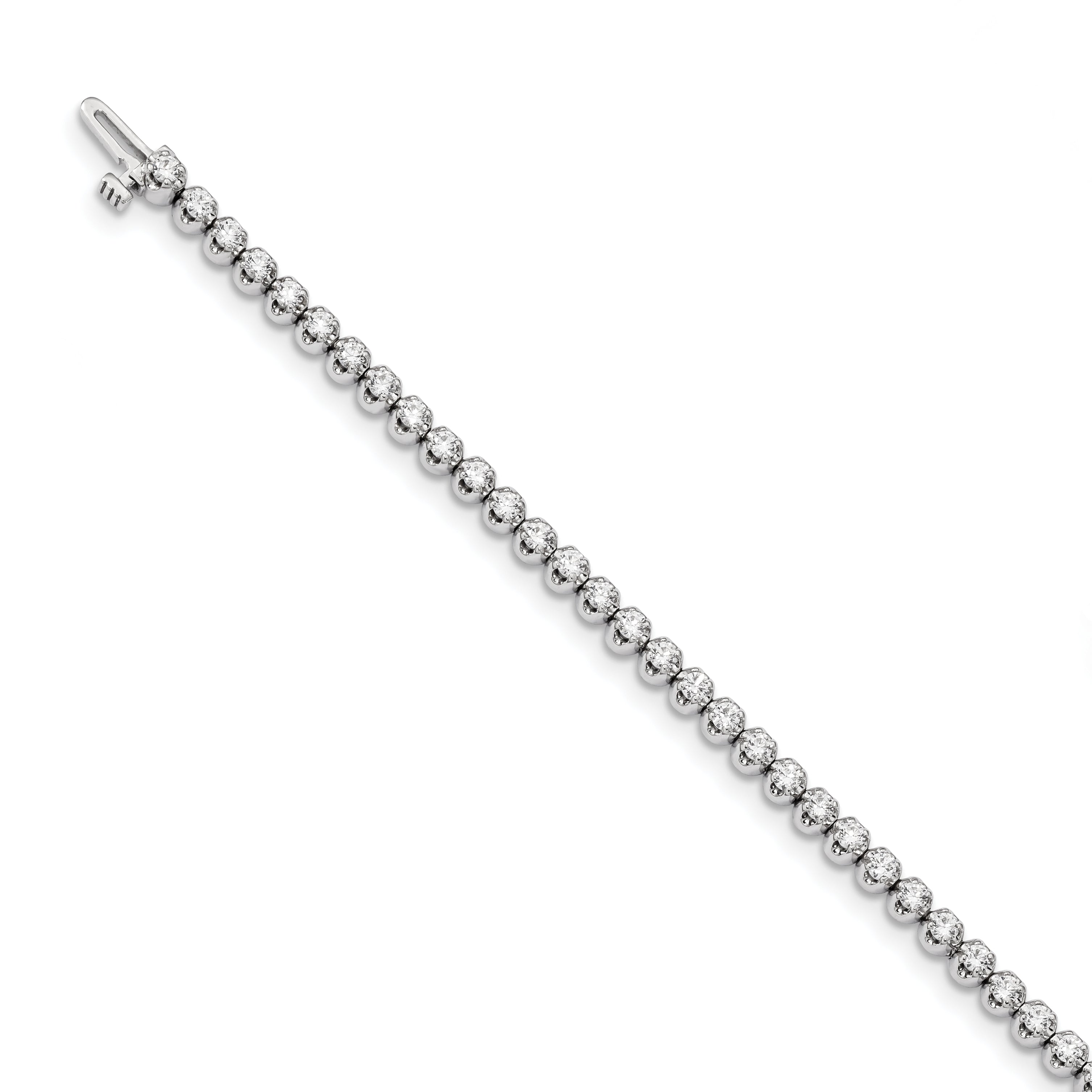 14k White Gold Complete 2.09 carat Round VS Diamond 4-prong 7 inch Tennis Bracelet X10004WVS