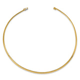 14k Polished 3mm Lightweight 16 inch Domed Omega Necklace ODL3
