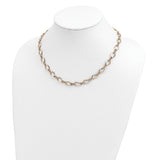 14k Fancy Oval and Twisted Link 18 inch Necklace SF2430