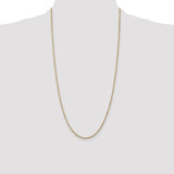14K 26 inch 1.5mm Box with Lobster Clasp Chain BOX150