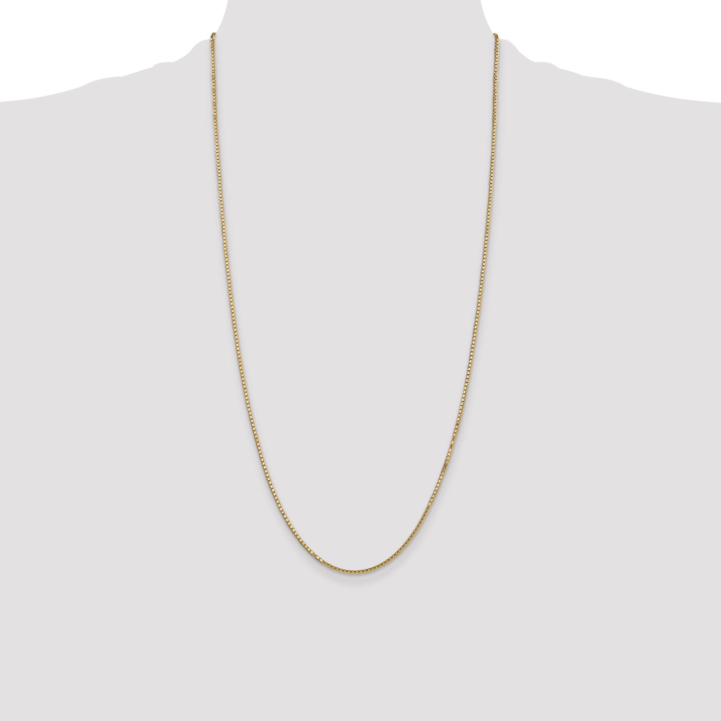 14K 26 inch 1.5mm Box with Lobster Clasp Chain BOX150