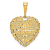 14k Reversible 50th ANNIVERSARY / OUR LOVE GROWS STRONGER EVERY YEAR Charm C1673
