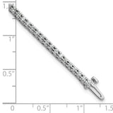 14k White Gold Complete 1.25 carat Round AAA Diamond 4-prong 7 inch Tennis Bracelet X729WAAA