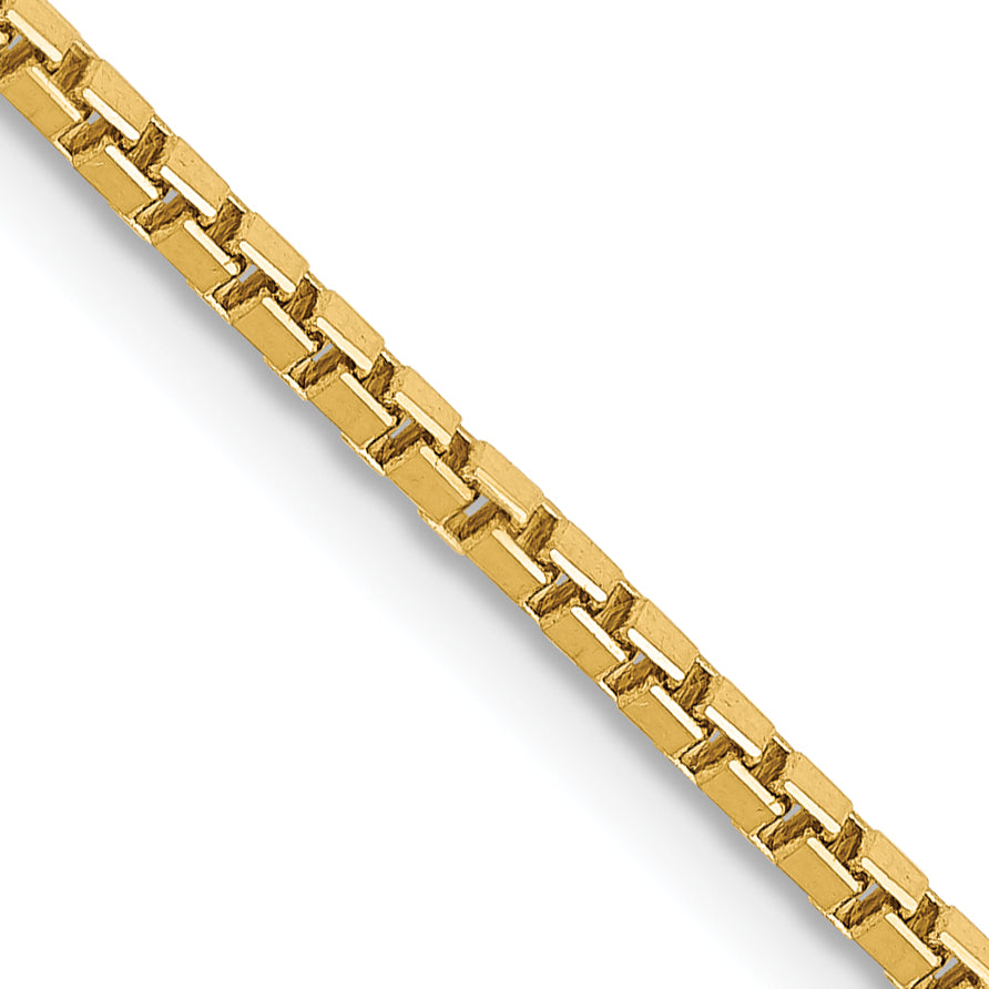 14K 26 inch 1.5mm Box with Lobster Clasp Chain BOX150