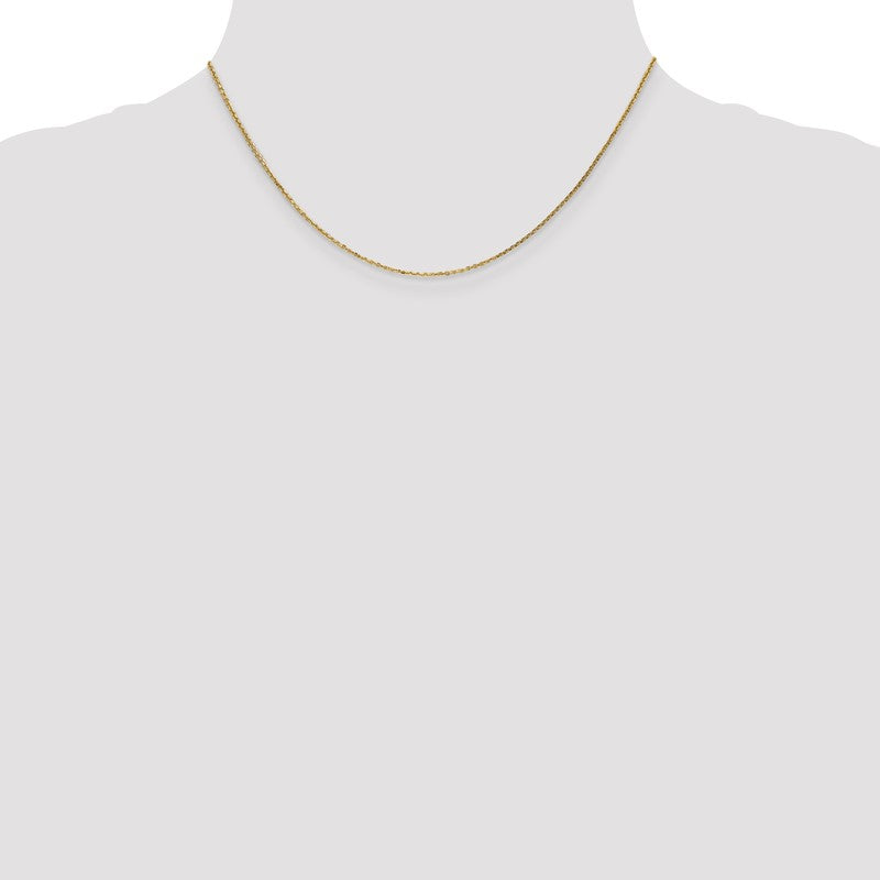 14K 14 inch .95mm Diamond-cut Cable with Lobster Clasp Chain PEN17