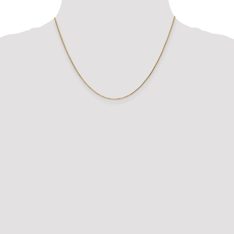 14K 14 inch .95mm Diamond-cut Cable with Lobster Clasp Chain PEN17