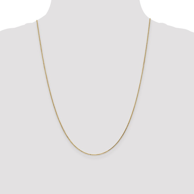 14K 14 inch .95mm Diamond-cut Cable with Lobster Clasp Chain PEN17