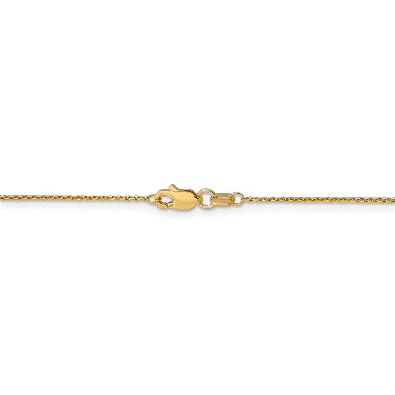 14K 14 inch .95mm Diamond-cut Cable with Lobster Clasp Chain PEN17