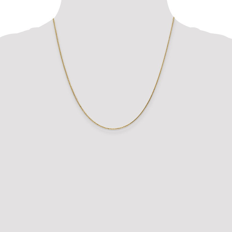 14K 14 inch .95mm Diamond-cut Cable with Lobster Clasp Chain PEN17
