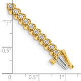 14k Complete 1.4 carat Round VS Diamond Fancy Spiral 7 inch Tennis Bracelet X2001VS