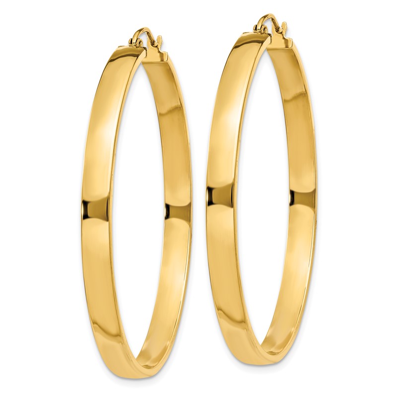 14k 4x45mm Polished Tube Hoop Earrings TA243