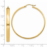 14k 4x45mm Polished Tube Hoop Earrings TA243