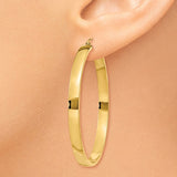 14k 4x45mm Polished Tube Hoop Earrings TA243