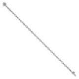 14k White Gold Complete 2.25 carat Round A Diamond 2-prong 7 inch Tennis Bracelet X10018WA