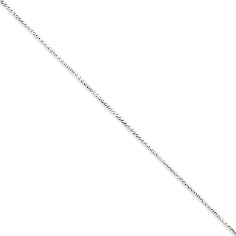 14K White Gold 10 inch 1.25mm Spiga with Lobster Clasp Anklet PEN31
