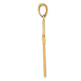 14k Rope Cross Pendant M2545