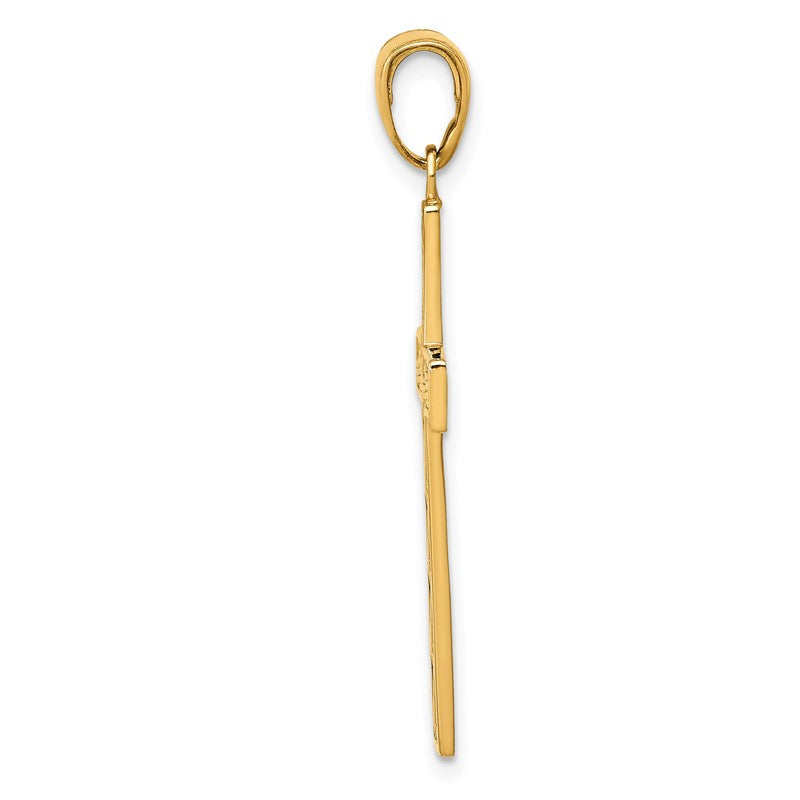 14k Rope Cross Pendant M2545