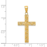 14k Rope Cross Pendant M2545