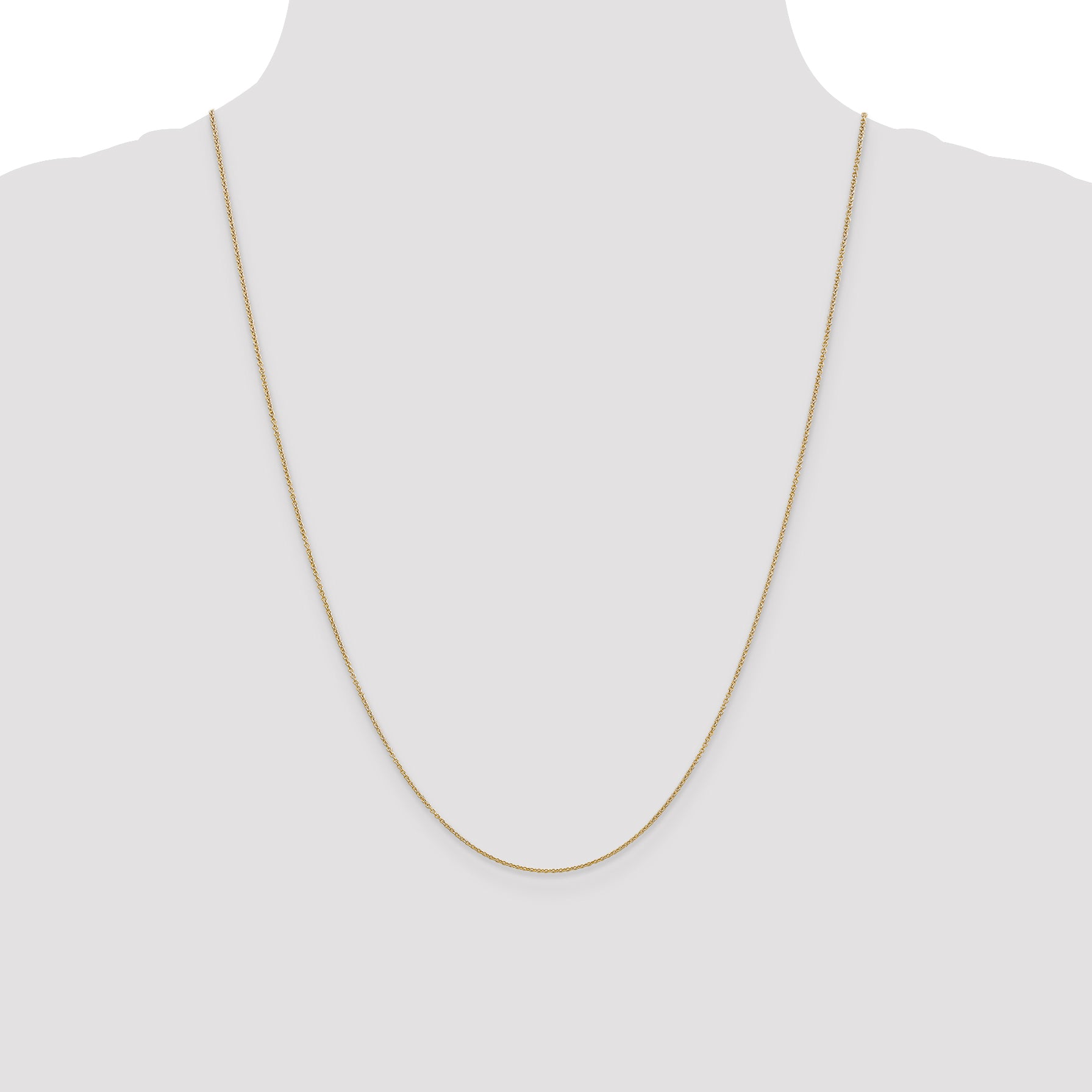 14K 14 inch .9mm Cable with Spring Ring Clasp Chain PEN190
