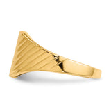 14k 8.0x9.5mm Open Back Signet Ring RS373